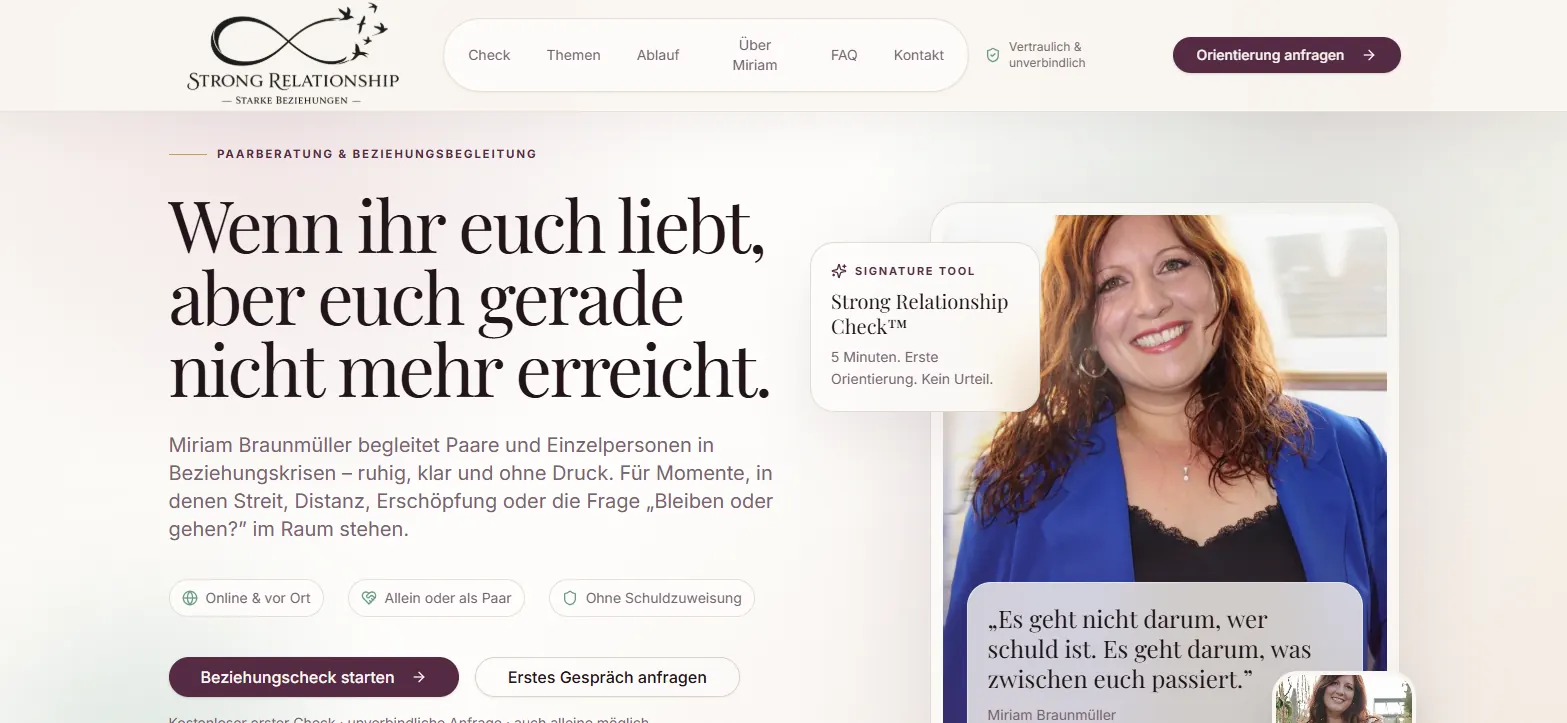 Strong Relationship Website